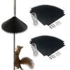 Squirrel Baffle for Birds Feeder Pole Universal Squirrel Guard with Spring 19-Inch Squirrel Barrier Stops Squirrels for Shepherd's Hook Birds Houses