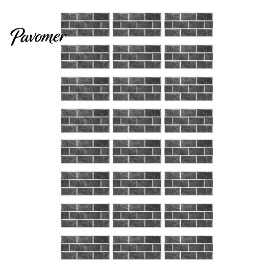 Decorative Mosaic Wall Panels Self-Adhesive PVC Tile Stickers, Waterproof Pattern Decals for Kitchen Bathroom Decal Rental Home Decor, Removable