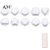 Parent Child Craft Activity Supplies 10PCS Cake Pop Mold Set, Heart/Cloud/Star/Square/Round Shape, PLA Press-forming Baking Diy Dessert Press