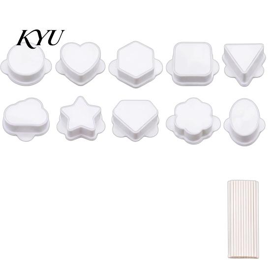 Parent Child Craft Activity Supplies 10PCS Cake Pop Mold Set, Heart/Cloud/Star/Square/Round Shape, PLA Press-forming Baking Diy Dessert Press