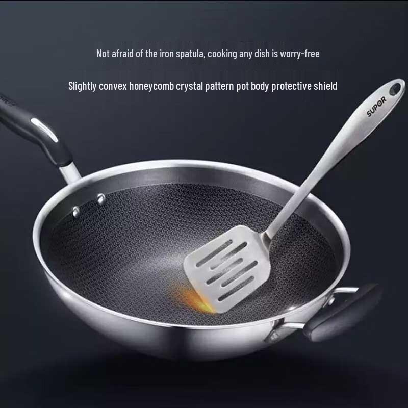 SUPOR 32cm 201 Stainless Steel Non-stick Wok