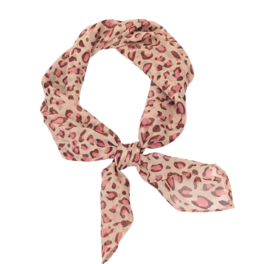 Leopard Print Scarf for Women Fashionable Soft Comfortable Fabric Neck Wrap Kerchief for Daily Commute or Daily Wear
