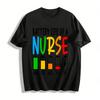 Nurse Battery Life Print Casual Top For Medical Workers Pure Cotton T-shirt