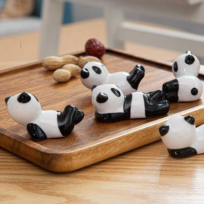 2pcs Cute Chopstick Rest Novelty Panda Flatware China Ceramics