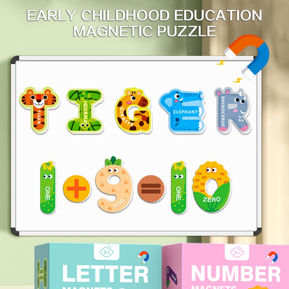 Animal Shaped Magnetic Alphabets Round Corner Safe Magnetic Blocks For Toddler