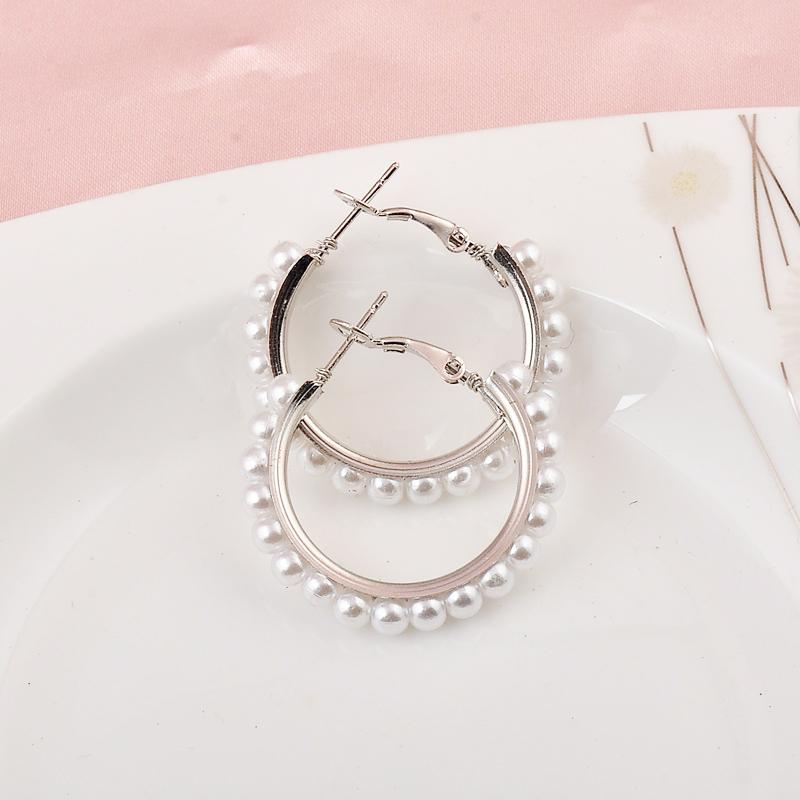 Heart Round Imitation Pearl Butterfly Leaf Tulip Flower Drop Earrings Women Wedding Geometry Jewelry Trend Creative Accessories