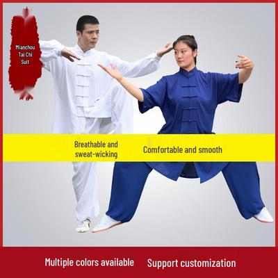 Unisex Baumwolle & Leinen Tai Chi Übungsanzug - Langarm, 5 Farben, Sommer Fitness- & Performance-Bekleidung
