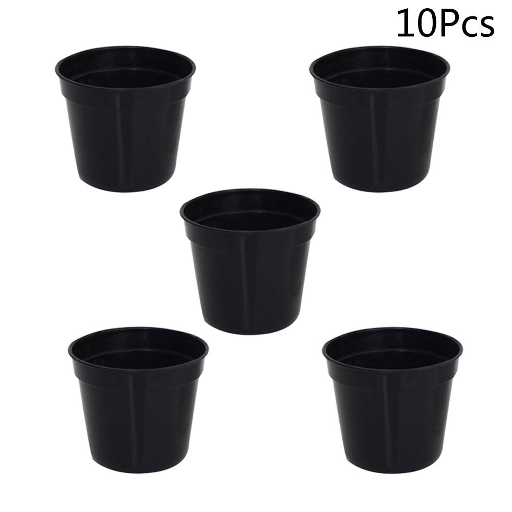 

5Pcs Black Plastic Flower Pots Thickening Succulent Basin Deepen Scrub Round Pot Garden Accessories for Wedding Baby Shower 5pcs