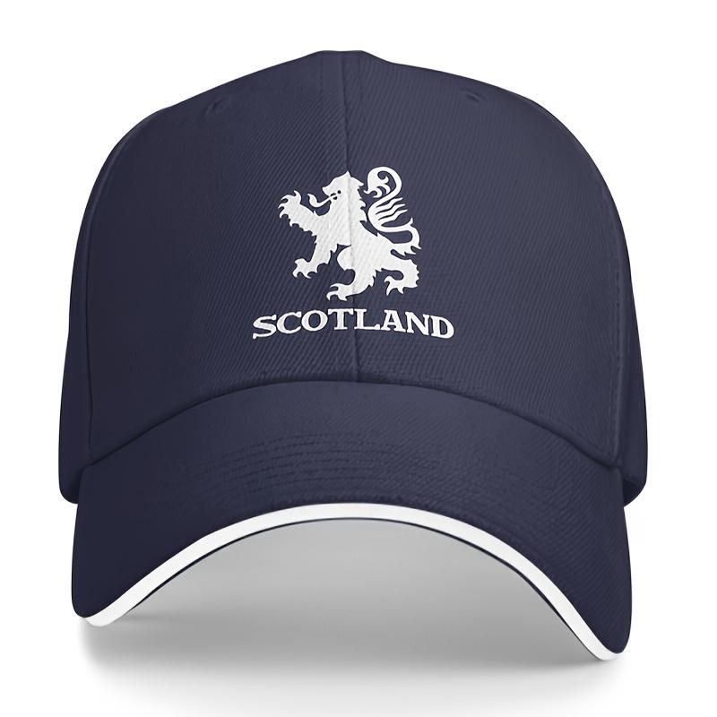 Cool Classic Hippie Curved Brim Baseball Cap Scottish Lion Print Trucker Hat Snapback Hat For Casual Leisure Outdoor Sports