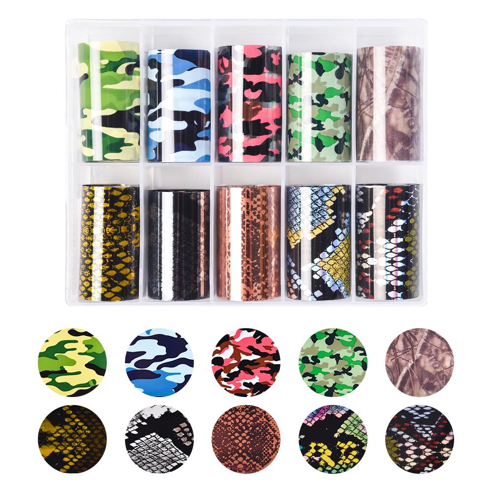 

KADS, 10 рулонов/коробка, переводные наклейки для дизайна ногтей, леопардовые бабочки, узоры, 28 комплектов, украшения из фольги для дизайна ногтей, наклейки для дизайна ногтей 18