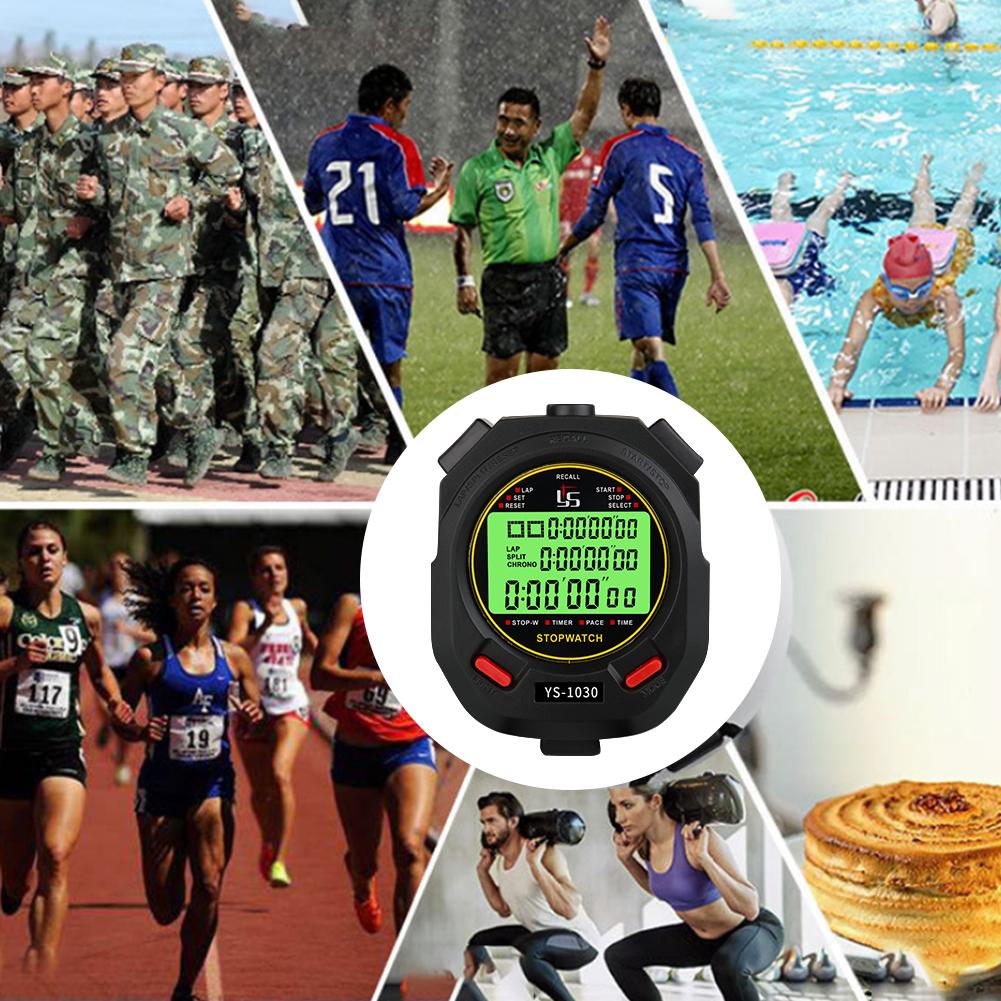Luminous Electronic Stopwatch Digital Stopwatch Multifunction Luminous Sport Stopwatch Water Resistant Large Screen for Referee