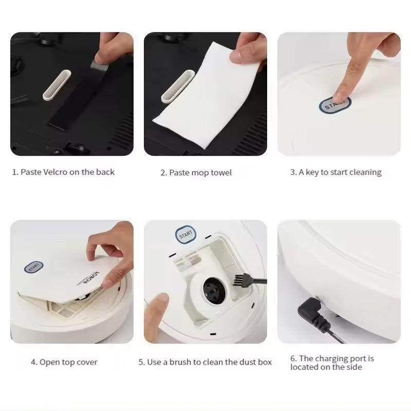 3 In 1 Smart Sweeping Robot Home Mini Sweeper Sweeping and Vacuuming Wireless Vacuum Cleaner Robots for Home Use