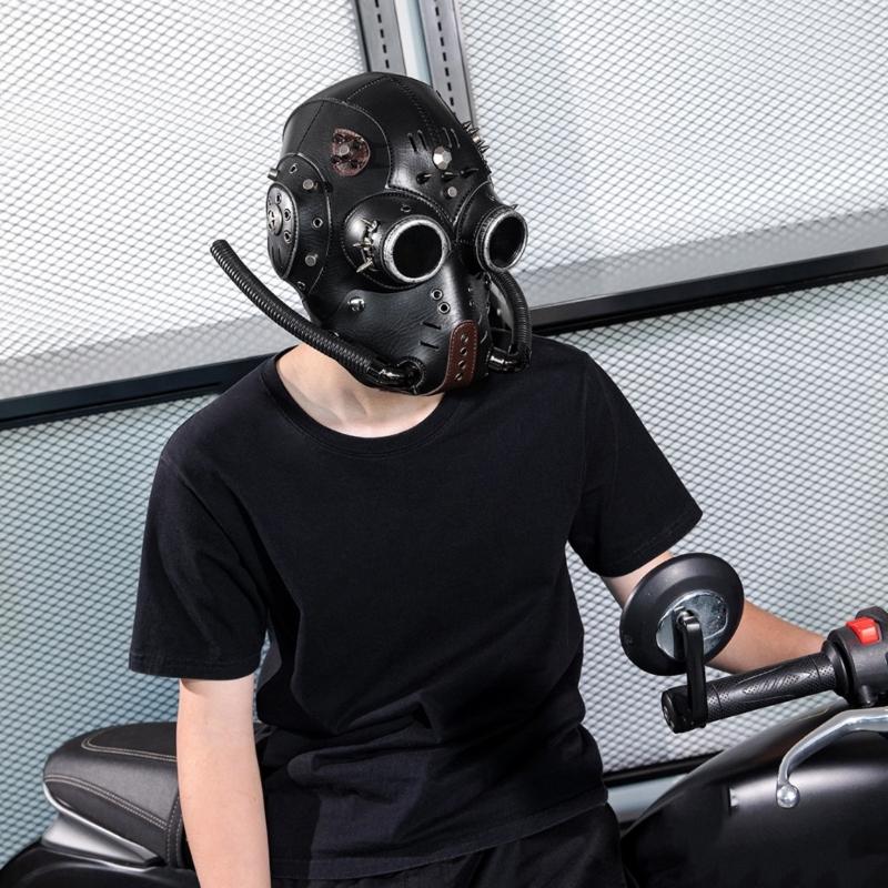 Steampunk Face Mask Adjustable Fit For Cosplay Motorcycle Riding Gothic Party Costume Accessory Props Breathable Masks