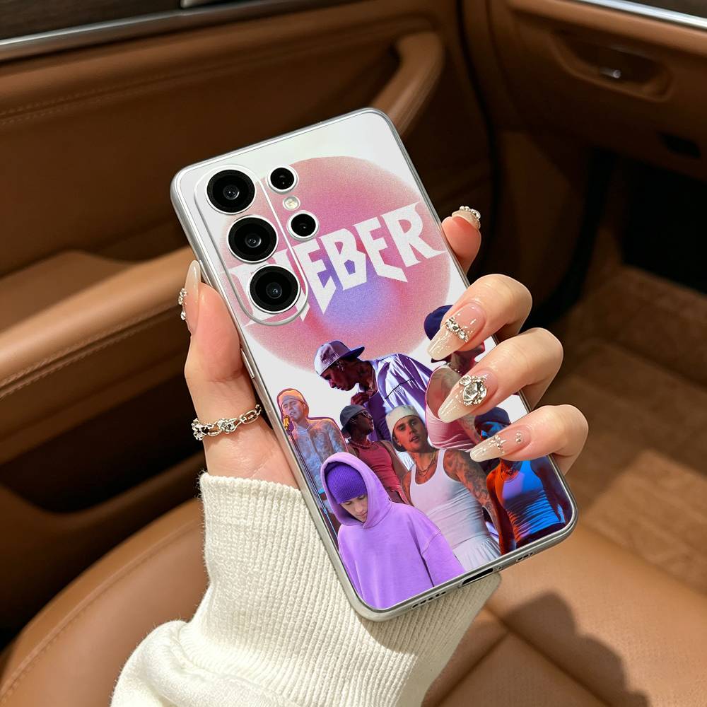 Top pop male singer Justin-B- Bieber Clear Phone Case for Samsung S25, S24, S21, S22, S23, S30, Ultra, S20, Plus, FE, Lite