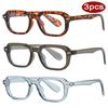 Protective Glasses 3pcs Classics High-Quality Square Glasses Frames Women  Clear Blue Light Eyeglasses Men Optical Frame Unisex
