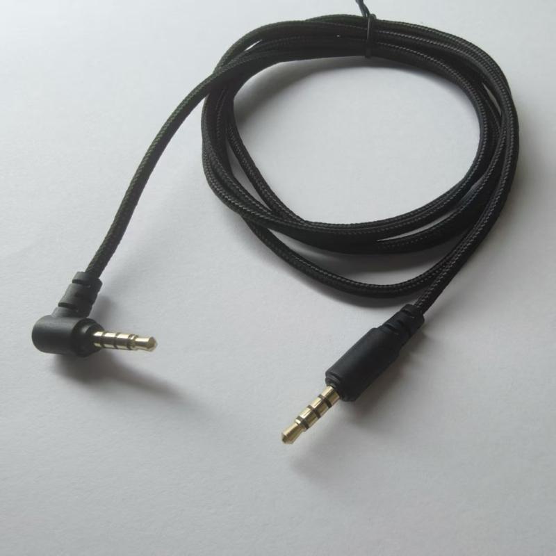 Nylon Coating Replacement Audios Wire For V2Pro Headphones Cable Featuring 4Pole Gold Connector Noise reductions 140cm