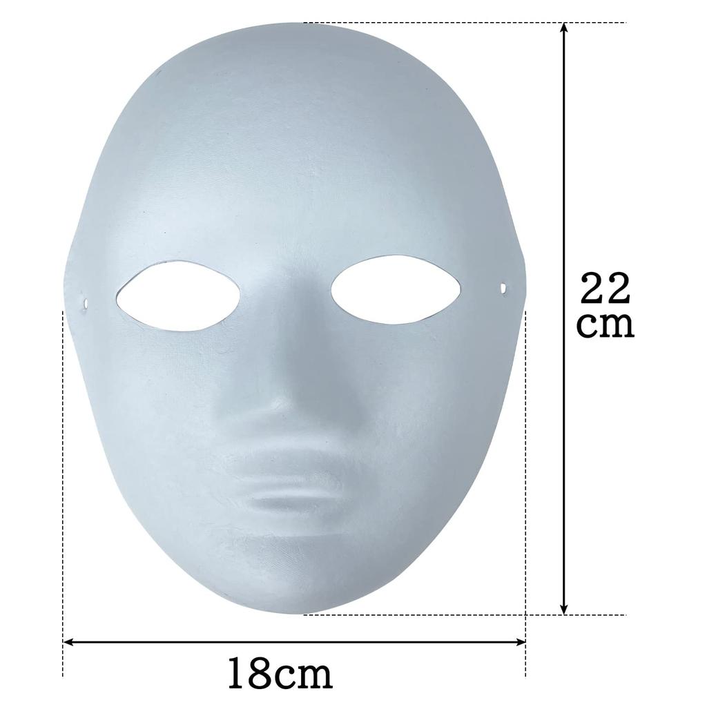 Socpuro Make Your Own Fox Plain Male and Female Paper Pulp DIY Set of 5 Mask, White, Masks, Masks, Masks, Coloring, Cosplay, Halloween, Festivals,