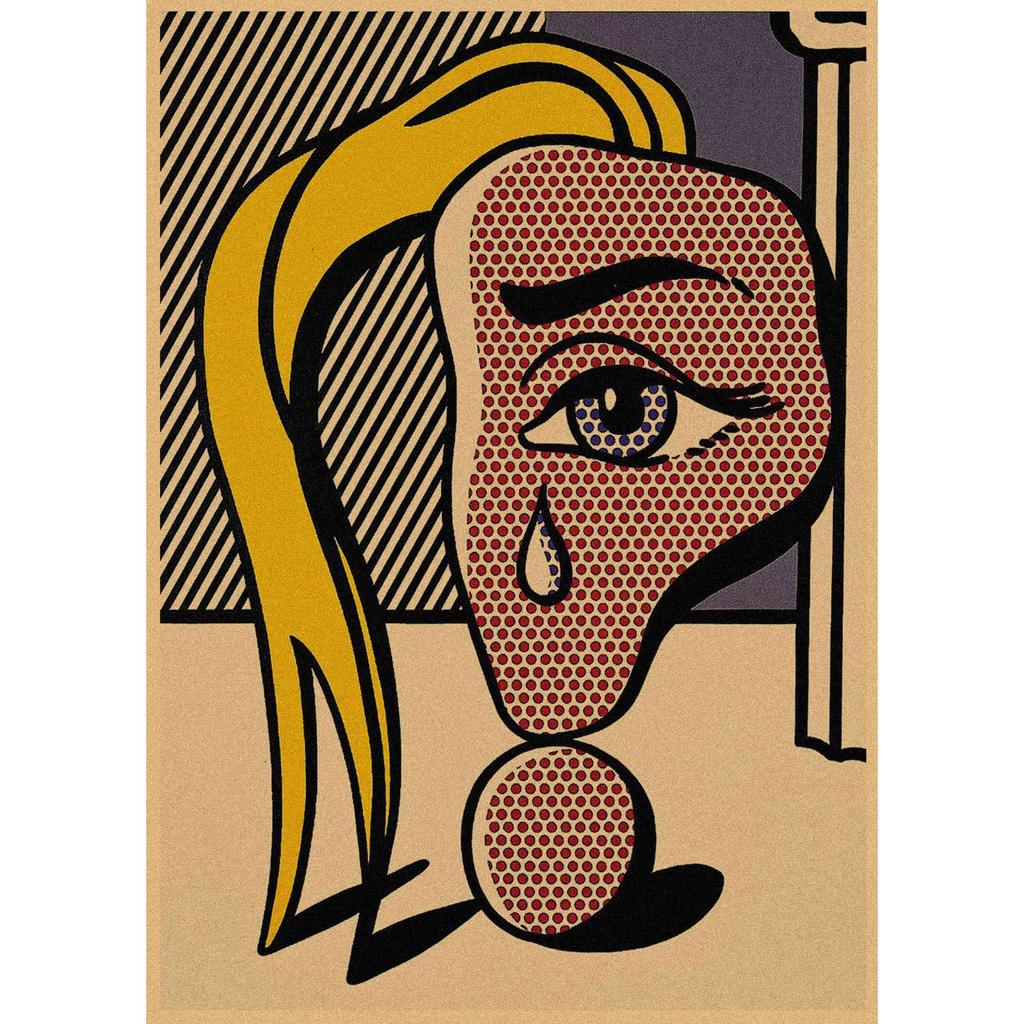Roy Lichtenstein Pop Art Retro Kraftový plakát pro bar nebo kavárnu Nástěnná dekorace 357