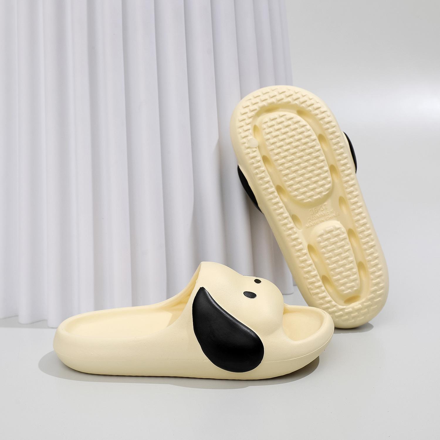 

Летние удобные домашние домашние тапочки из материала EVA на толстой подошве с мягкой подошвой, противоскользящие, повышенной износостойкости, повседневные модные тапочки 40-41 жёлтый