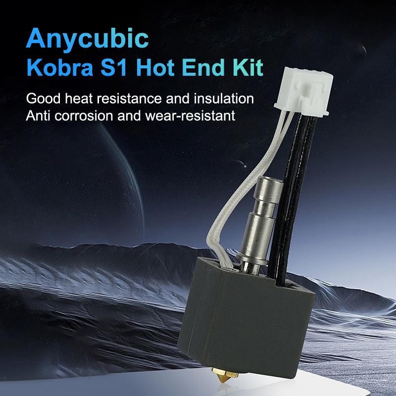 For Anycubic Kobra S1 Hotend Kit Brass Hardened Steel Nozzle 0.4 0.8 1.0Mm Quick Swap Nozzle For Anycubic Kobra S1 Combo/Ace Pro