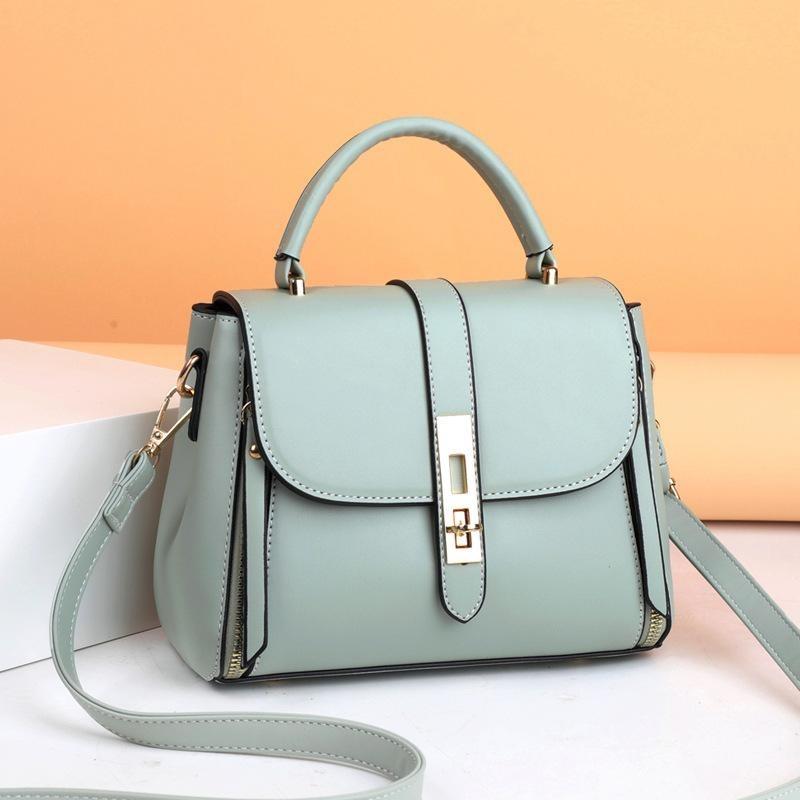 Borsa a tracolla moda vintage Borsa a tracolla portatile di mezza età in morbida pelle Borsa da donna