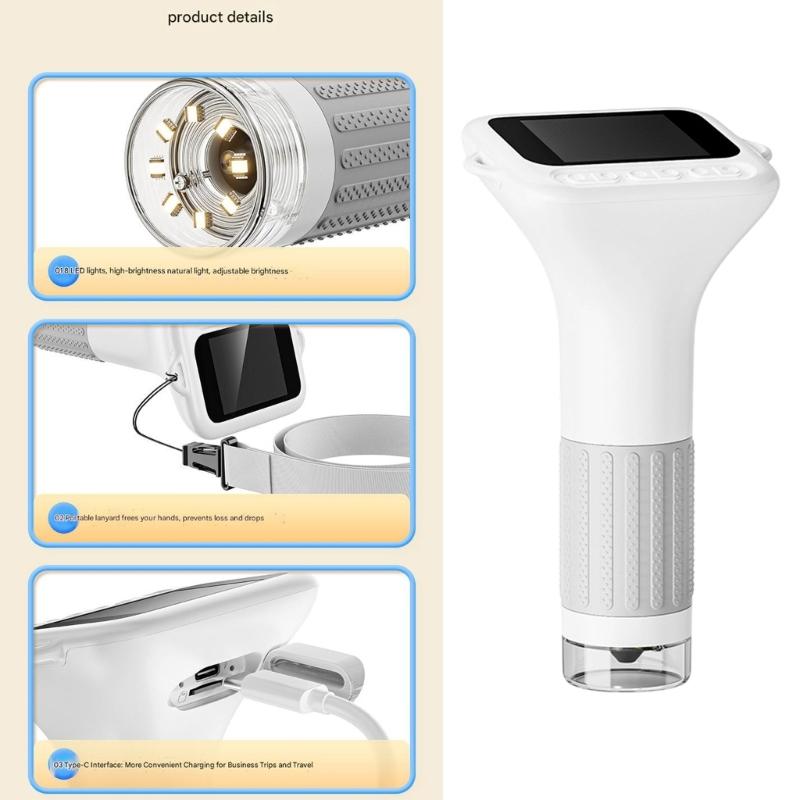 Science Toy 2Inch Color Screen Digital Microscope For Children 1080P Camera Handheld LED Magnifying Device