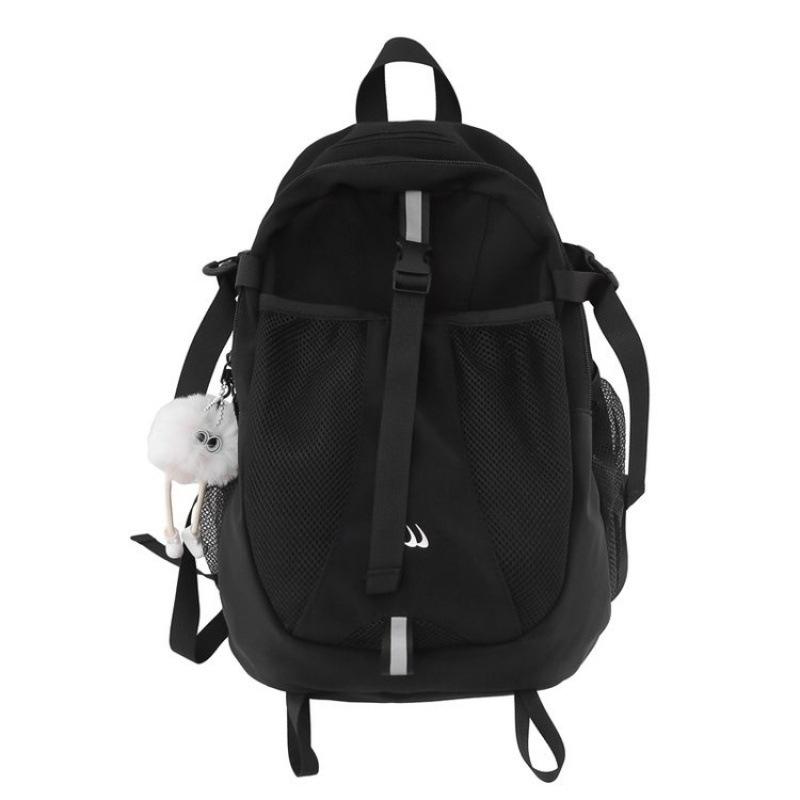 

Boys and Girls Shoulder Function Outdoor Light Casual Picnic Backpack Sports Hiking Backpack Hiking Bag School Bag Single pack without pendant чёрный