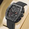 Men Multifunctional Watch Fashion Silicone Timing Clock Waterproof Sports Military Watch Quartz Watch
