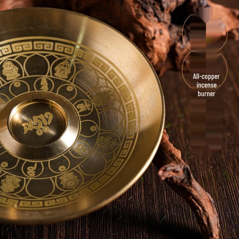 Brass Nine-Hole Incense Gourd Stand: Versatile Multi-Hole Burner for Sandalwood & Agarwood Incense