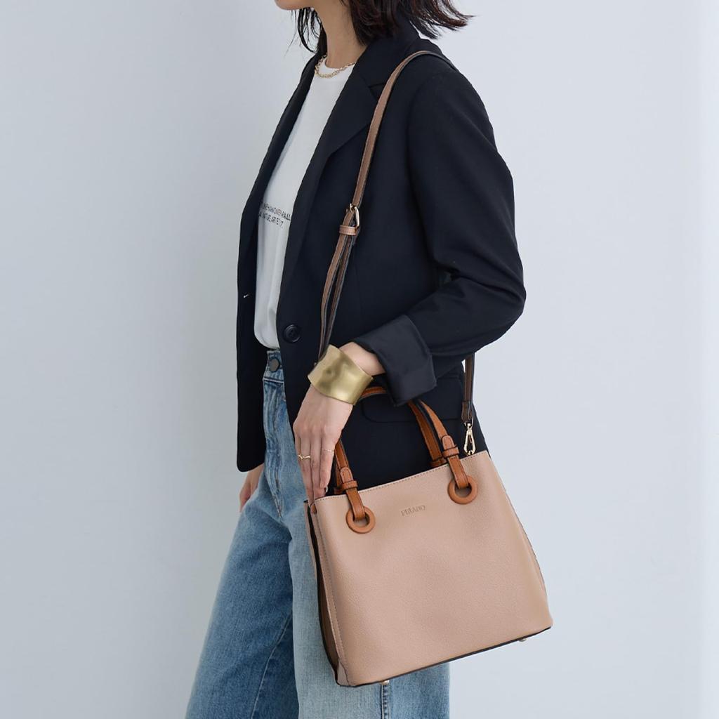 FIRANO 3-Part Casual Chic 2-Way Handbag for Women, 402290, Taupe