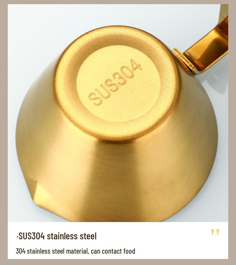 304 Stainless Steel Espresso 100ML Measuring Cup with Scale for Milk & Coffee