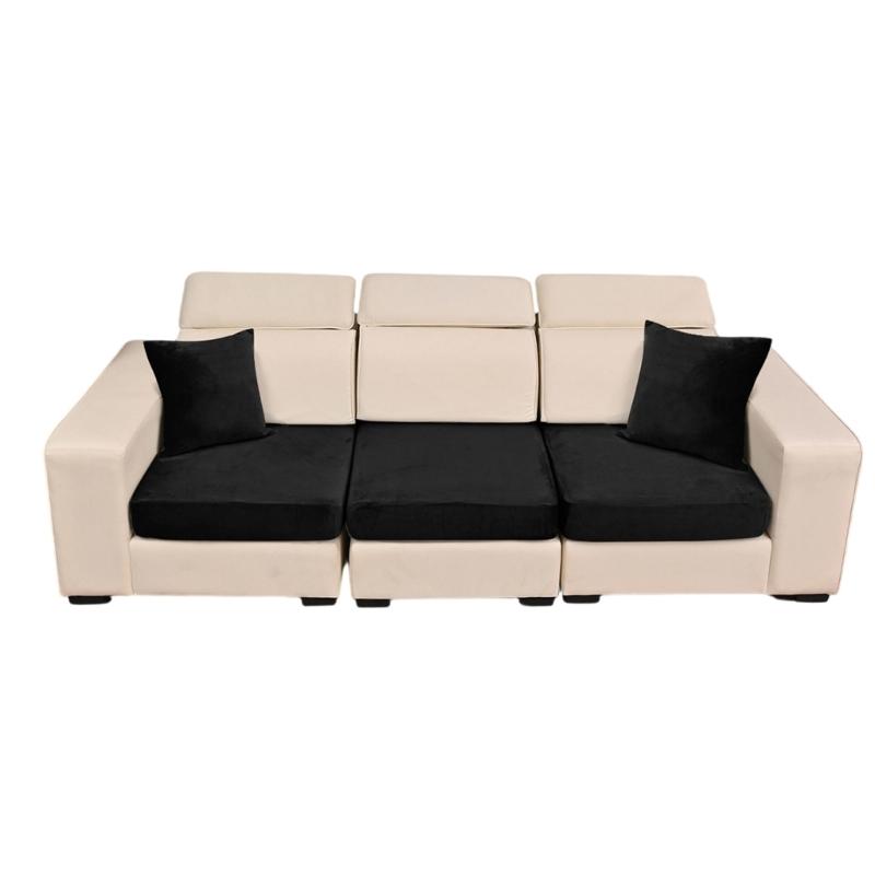 

Pack of 5 Soft Polyester Sofa Slipcover and Pillow Cover Set Sturdy Pet Friendly for Family Use чорний