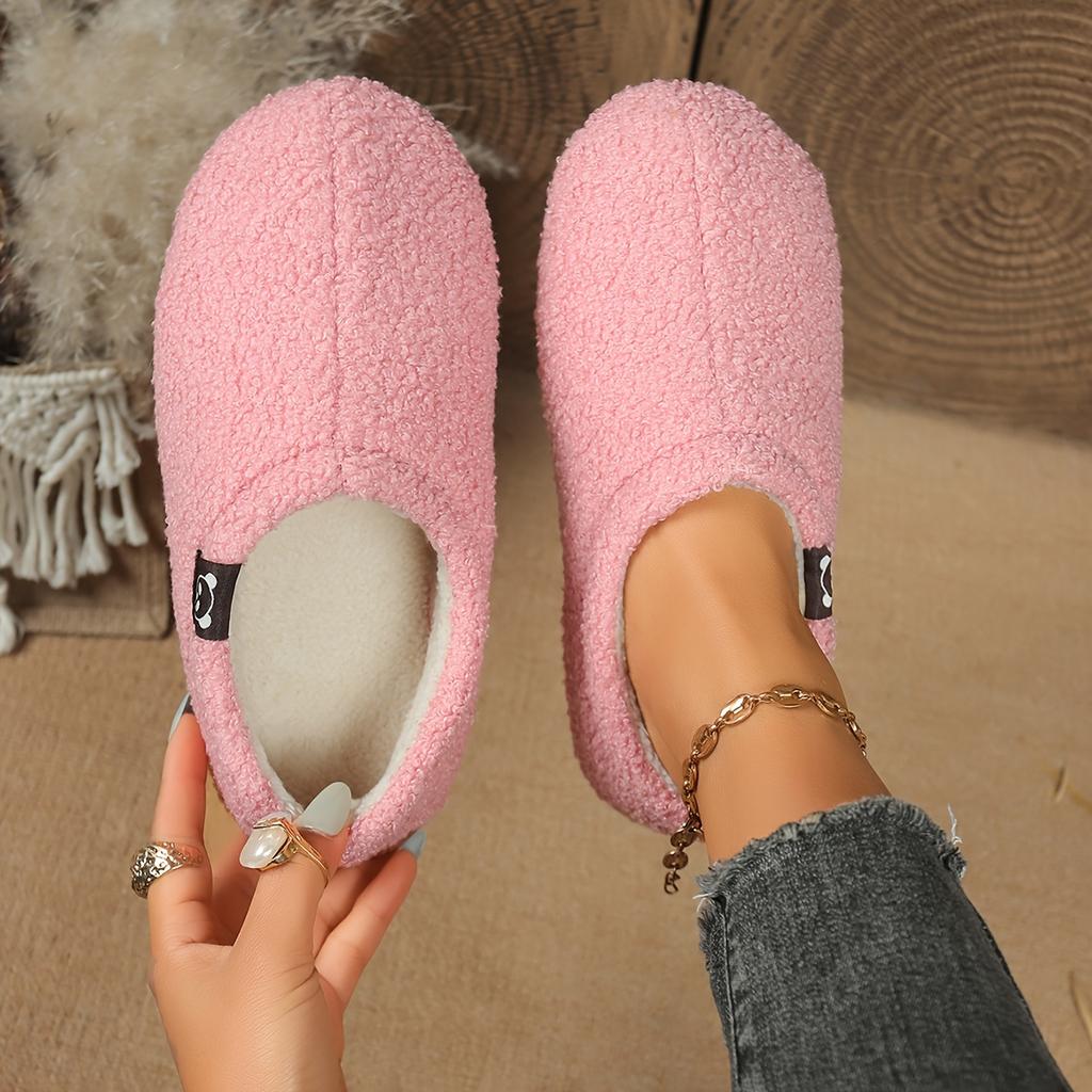 Plush Teddy Bear Slippers, Non Slip Sole, Comfortable and Warm Casual Shoes for All Seasons, Men's and Women's Home Slippers