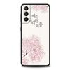 Korean Letter Soft Phone Case For Samsung Galaxy S25 Edge S24 Plus S23 FE S22 S21 S20 Ultra 5G S10 Black Protect Cover