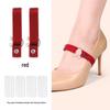 Adjustable U-Shaped Pearl High Heel Anti-Slip Elastic Shoelace Buckle Shoes
