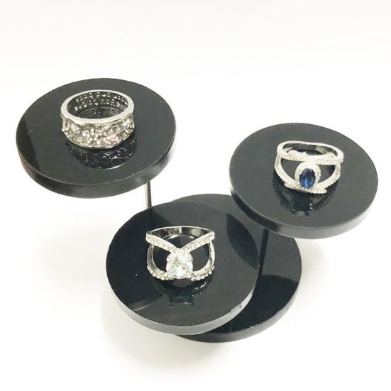 Desktop Jewelry Rack 3-tiers 360 Degree Rotation Watch Glasses Necklace Display Holder Jewelry Stand Room Decor Retail Bracelet Organizer