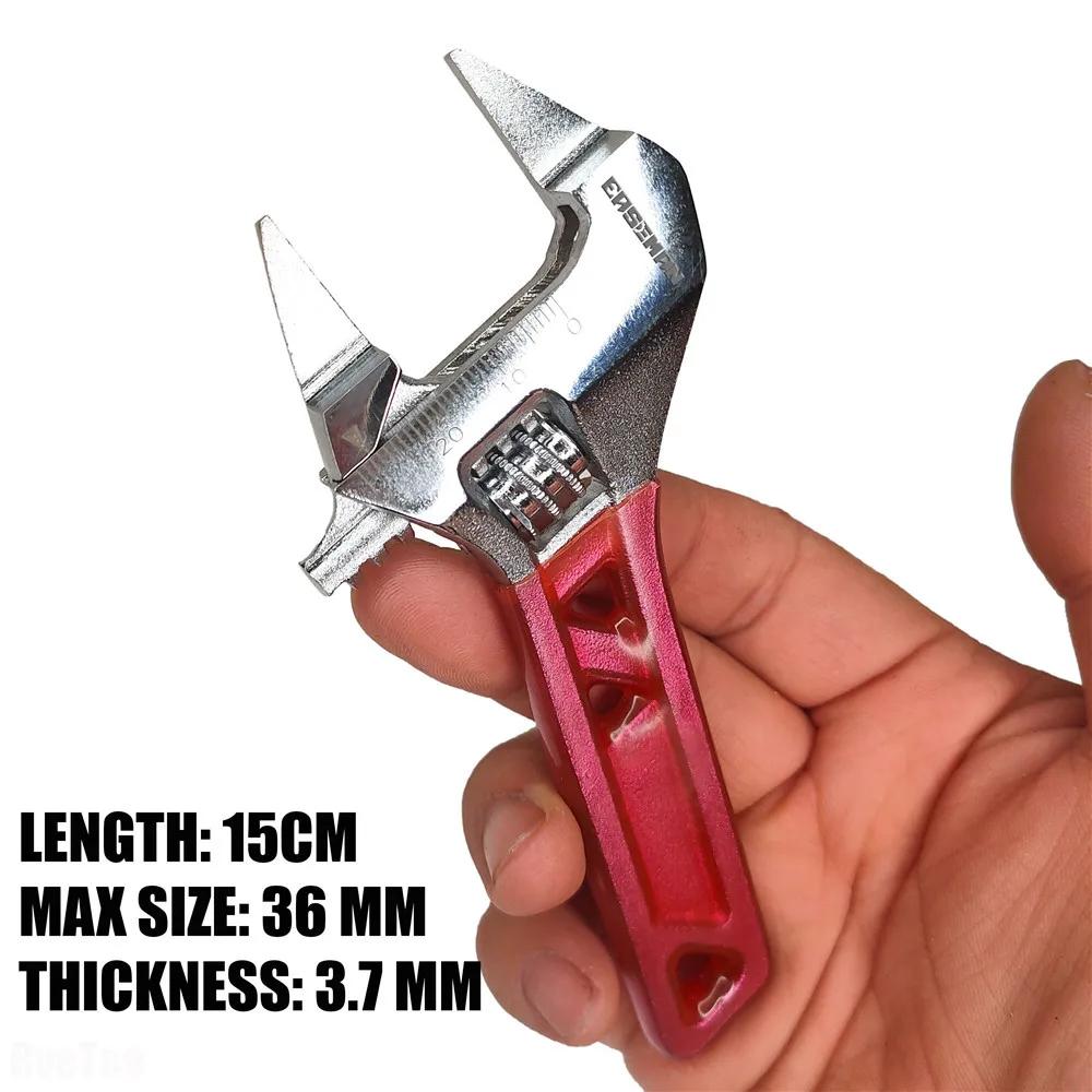 3mm Ultra-thin Adjustable Wrench Plumbing Car Tools for Mechanic Fitter Electrician Hand Tools Mini Bathroom Wrench 2025