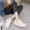 Leather platform white shoes women's spring and autumn new height-increasing sports and leisure bread shoes board shoes Kroxing