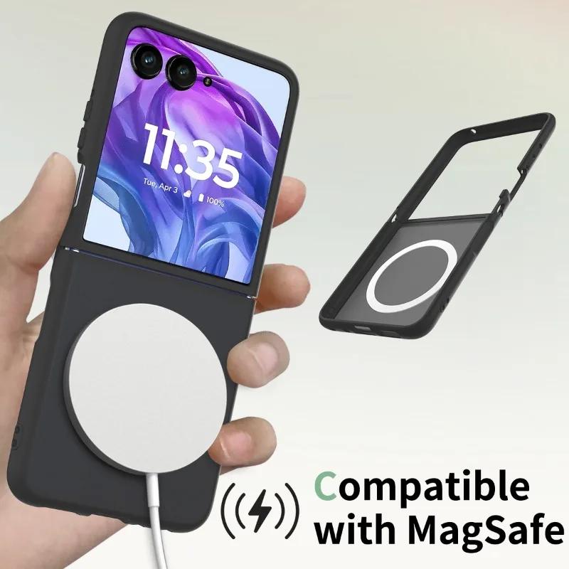 Für Motorola Razr 60 Ultra Hülle für Magsafe Magnetische Matte Abdeckung für Moto Razr 60 50 Ultra Razr + 2025 Stoßfeste Harte Bumper