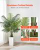 Artificial Areca Palm Tree 1524 Mm, Fake Palm Tropical Plants with White Tall Planter, Faux Floor Silk Plant In Pot, Large Trees for Home Office