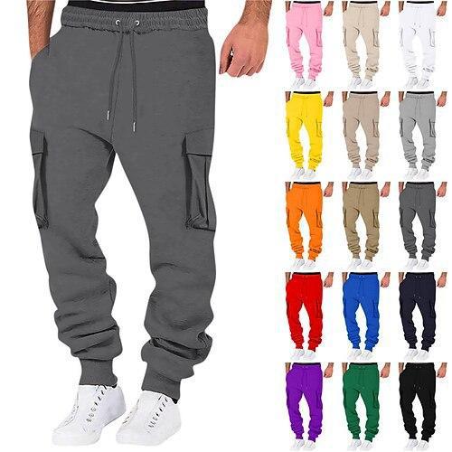 Spring and Autumn new European and American sports casual pants men's sports multi-pocket trousers