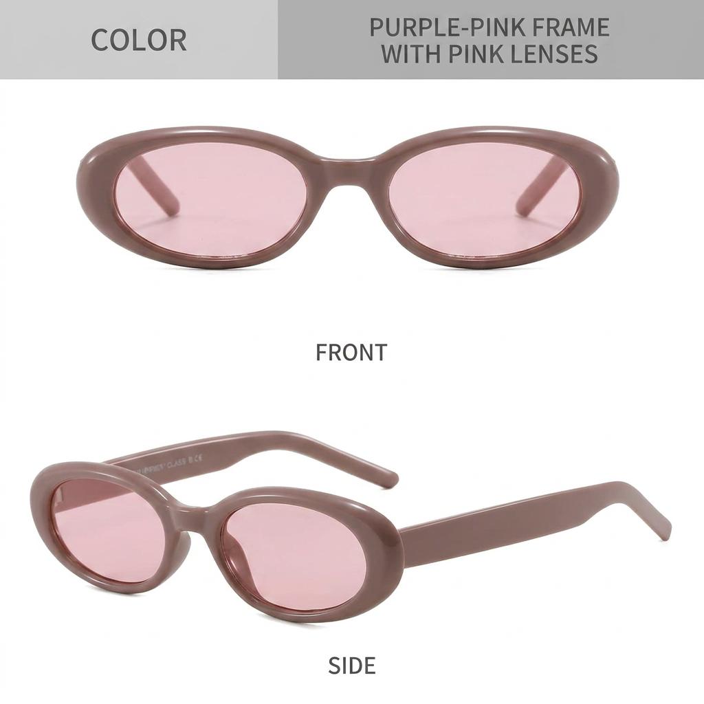 Vintage Oval Eyewear Comfortable Small Frame Eyewear Retro Sunglasses Trendy Oval Frame Sunglasses For Party Gatherings Outdoor