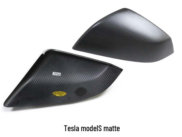 High-Demand Dry Carbon Fiber Rearview Mirror Cover for Tesla Model 3/Y/S/X - Stick-On Type