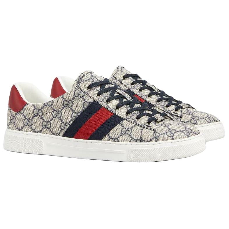 Gucci Ace 'GG Supreme Canvas - Beige Blau' 760775 FACMZ 4049