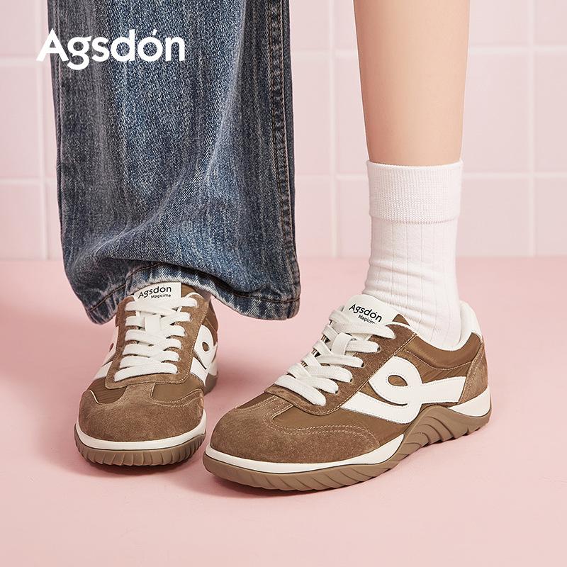 Augustus Dengde training shoes women's 2025 new autumn platform retro sports flat casual shoes ballet Forrest Gump shoes
