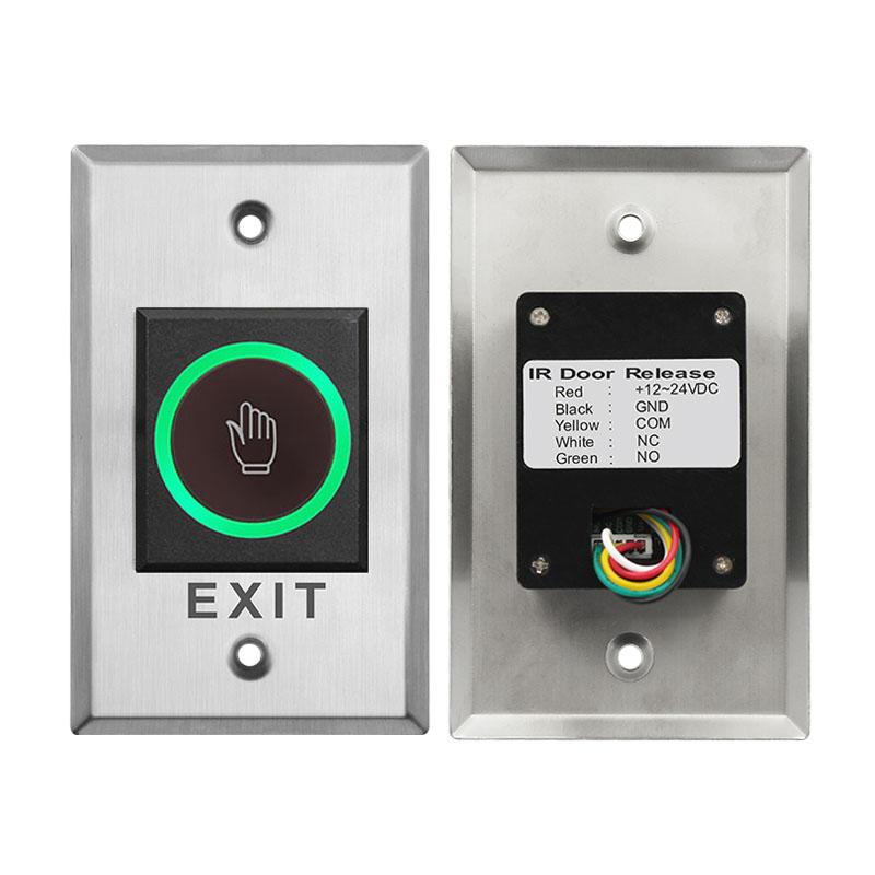 12/24V 5-15cm Abstand Einstellbar Berührungslose Ausgangstaste Türöffner Schalter Infrarotsensor Berührungsloser Metallknopf