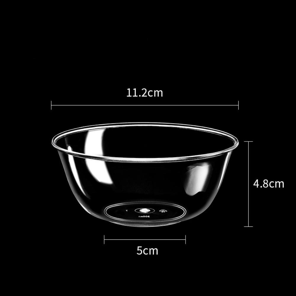 

25 шт. Пластиковая одноразовая миска для ланча Прозрачная посуда для хот-пота Новая суповая миска 300ml