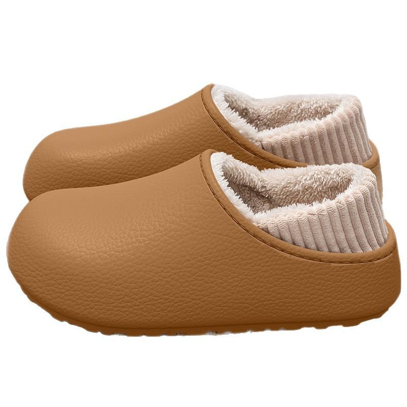 Waterproof Cotton Shoes for Women and Thick-soled Warm Fleece Silent Shoes