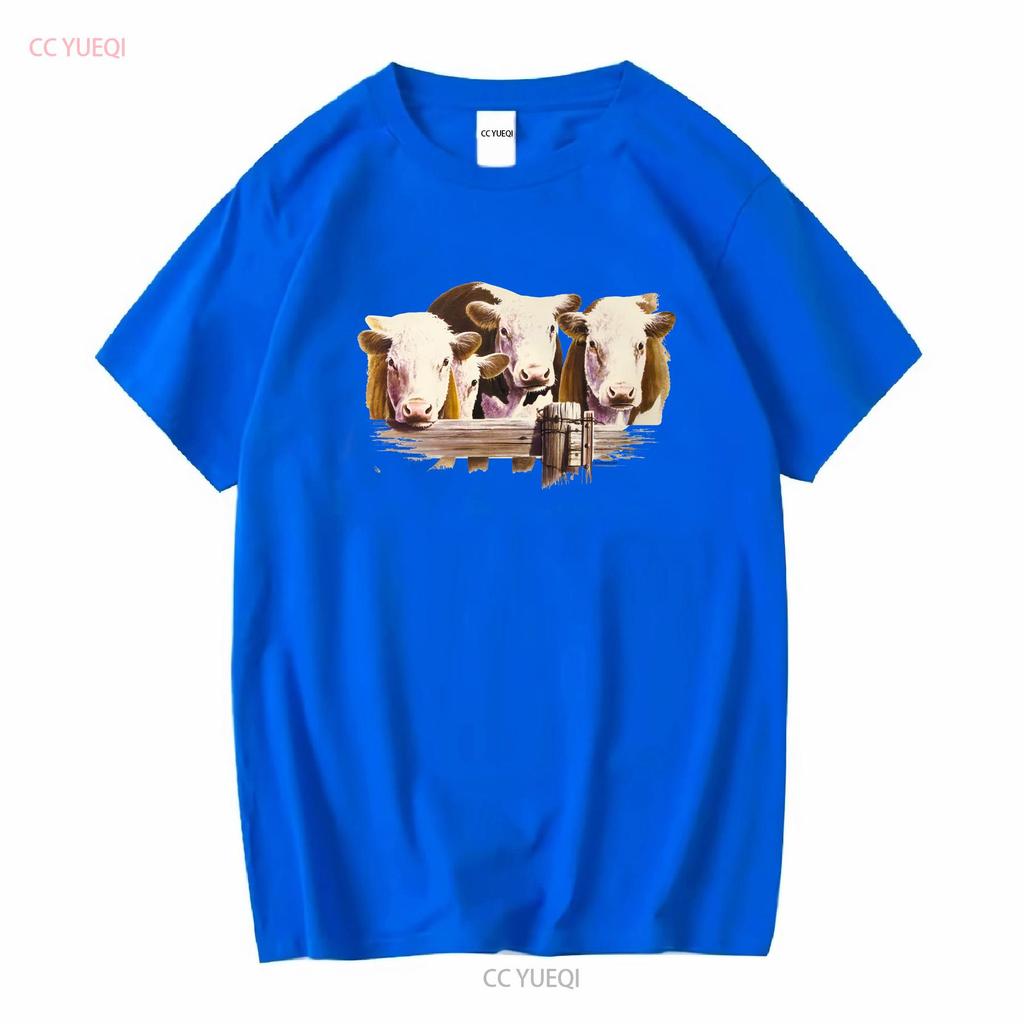 Cow T Shirt Hereford Cows SweaT Available on Request 298d long or short sleeves vintage Washed Versatile Top For Everyday Wear