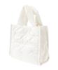 Maison de Fleur Women's Ribbon Embroidered Puffer 2-Way Tote Bag, Pink, 08000622000